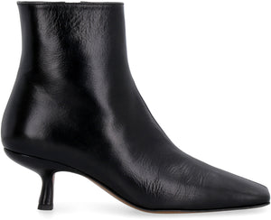 Leather ankle boots-1